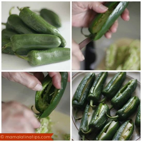Chiles Jalapeños rellenos mamalatinatips.com