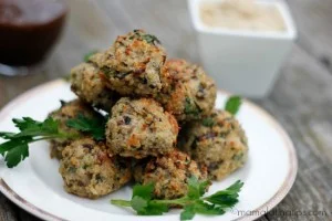 Quinoa and crimini mushroom balls