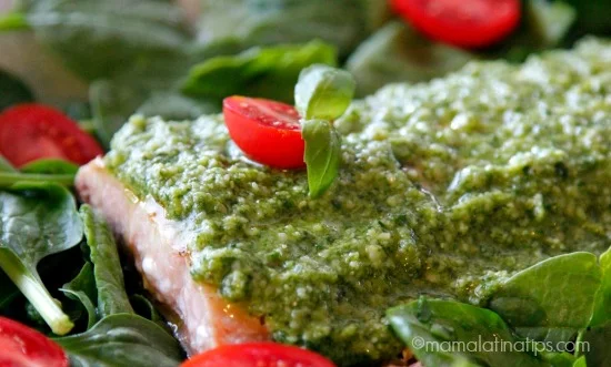salmon with pesto (whole) by mamalatinatips.com