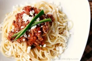 espagueti con salsa de chile chipotle
