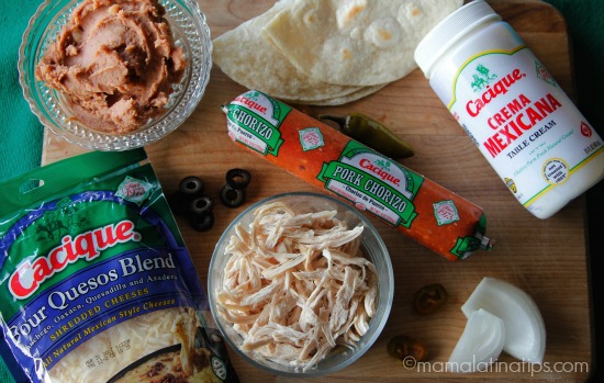 Nacho quesadillas ingredients