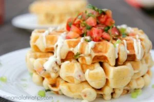 Savory Sweet Potato Waffles