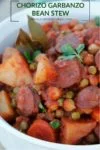Chorizo garbanzo bean stew