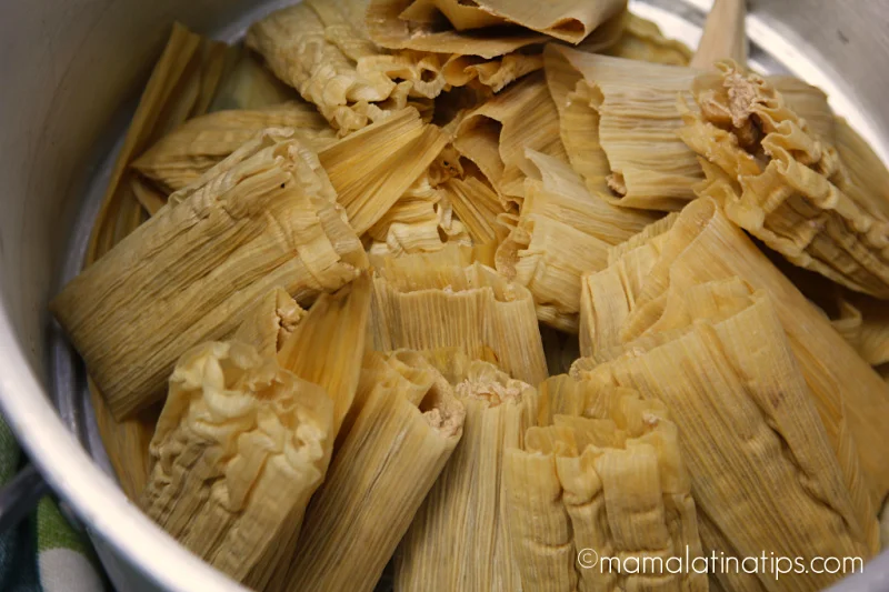 tamales en vaporera