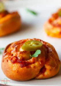 chicken enchilada pinwheel with jalapeño