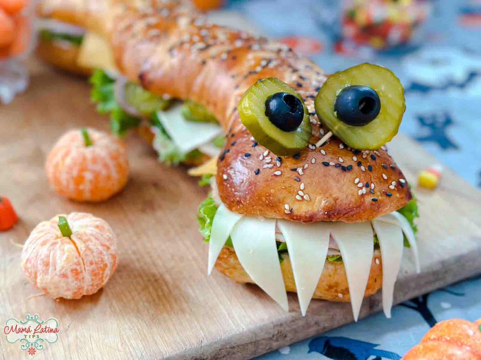 Halloween Monster Sandwich • Mama Latina Tips